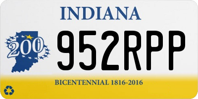 IN license plate 952RPP