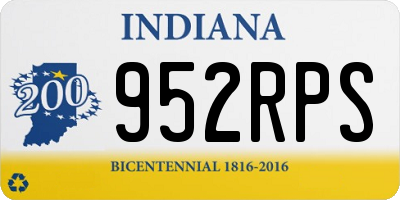 IN license plate 952RPS