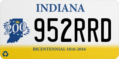 IN license plate 952RRD