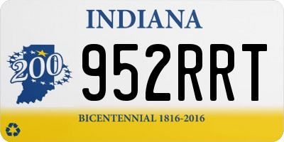 IN license plate 952RRT