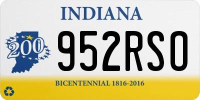 IN license plate 952RSO