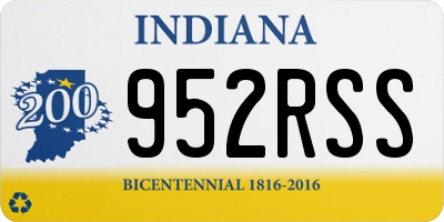 IN license plate 952RSS