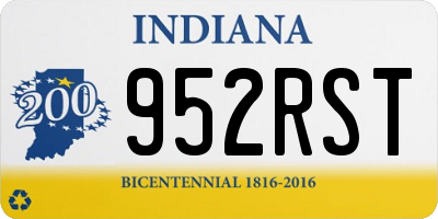 IN license plate 952RST