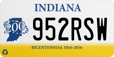 IN license plate 952RSW