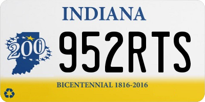 IN license plate 952RTS