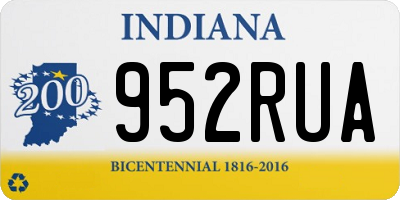 IN license plate 952RUA