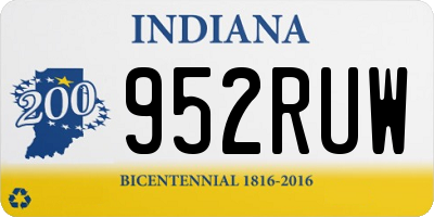 IN license plate 952RUW