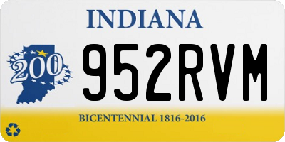 IN license plate 952RVM