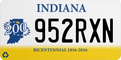 IN license plate 952RXN