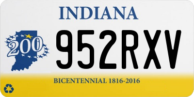 IN license plate 952RXV