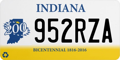 IN license plate 952RZA