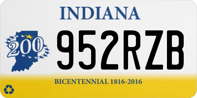 IN license plate 952RZB
