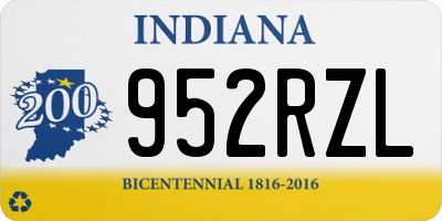 IN license plate 952RZL