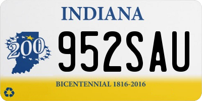 IN license plate 952SAU
