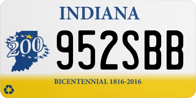 IN license plate 952SBB