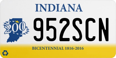 IN license plate 952SCN