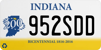 IN license plate 952SDD