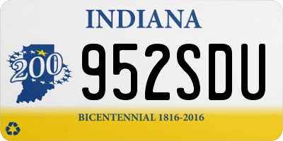 IN license plate 952SDU
