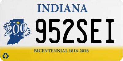 IN license plate 952SEI