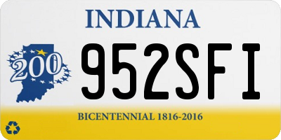 IN license plate 952SFI