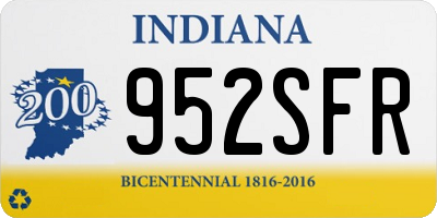 IN license plate 952SFR