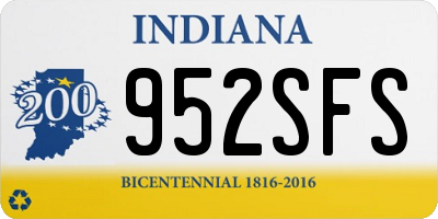 IN license plate 952SFS