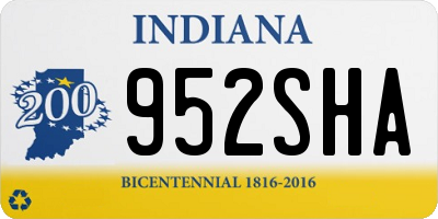 IN license plate 952SHA