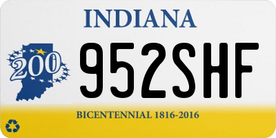 IN license plate 952SHF