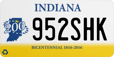 IN license plate 952SHK