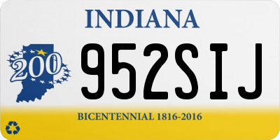 IN license plate 952SIJ