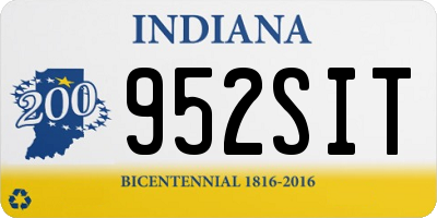 IN license plate 952SIT