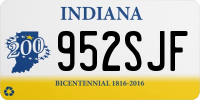 IN license plate 952SJF