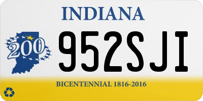 IN license plate 952SJI