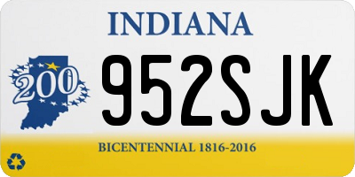 IN license plate 952SJK