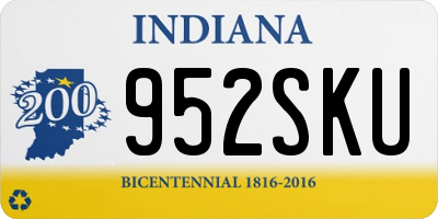 IN license plate 952SKU