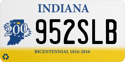 IN license plate 952SLB