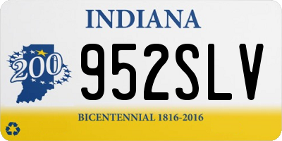 IN license plate 952SLV