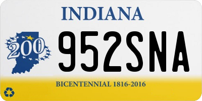 IN license plate 952SNA