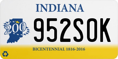IN license plate 952SOK