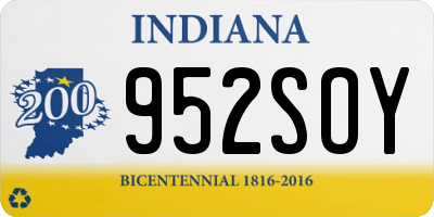 IN license plate 952SOY