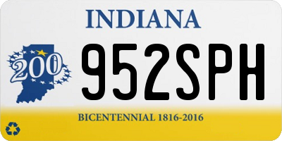 IN license plate 952SPH