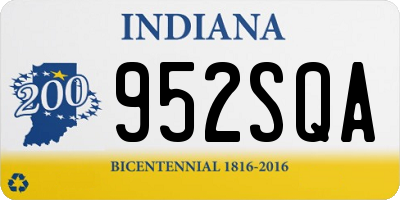 IN license plate 952SQA