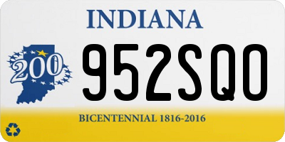 IN license plate 952SQO