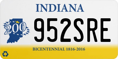 IN license plate 952SRE