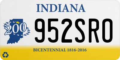 IN license plate 952SRO