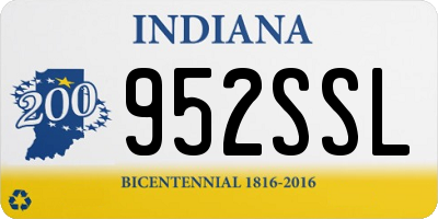 IN license plate 952SSL