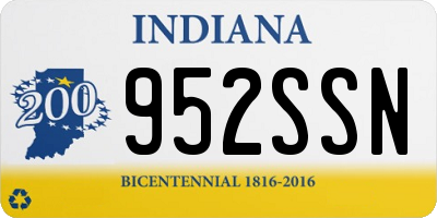 IN license plate 952SSN