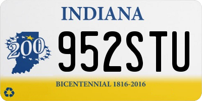 IN license plate 952STU