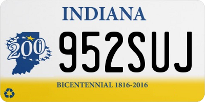 IN license plate 952SUJ