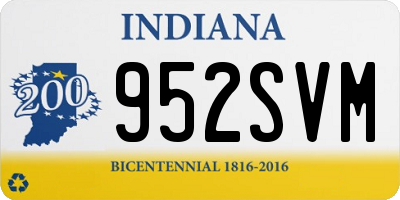IN license plate 952SVM